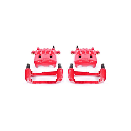 Power Stop S2682 Front Pair of High-Temp Red Powder Coated Calipers
