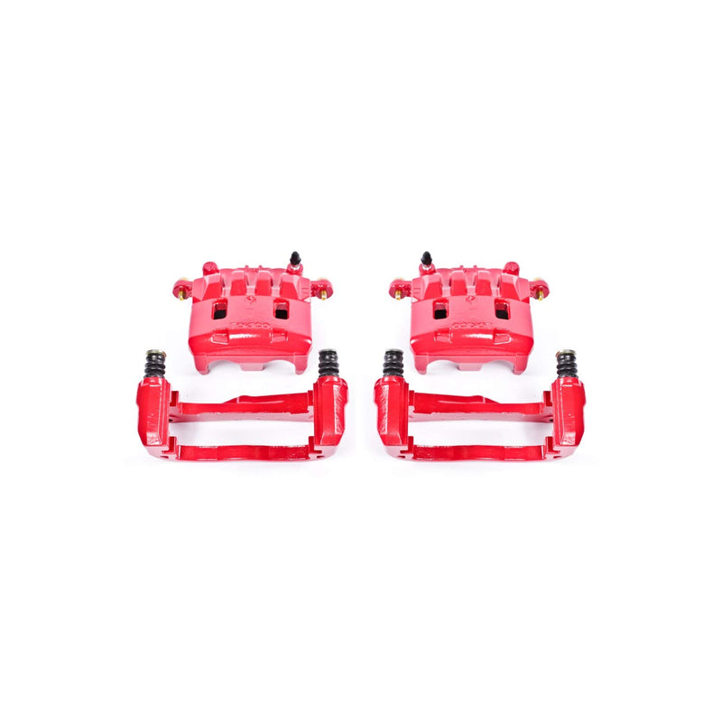 Power Stop S2682 Front Pair of High-Temp Red Powder Coated Calipers