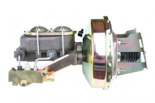 9 Inch LEED BRAKES Power Booster, 1-1/8 Inch Bore Master, Side Mount Valve, Disc/Disc (Zinc)