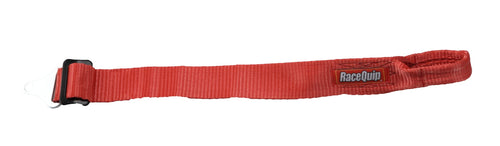 Tow Hook RaceQuip 898148RQP Strap Loop 2 in Adjustable 7-24 in Long 3500 lb Red