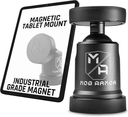 Mob Armor Maxx Tabnetic - Universal Magnetic Tablet Mount for Trucks, Cars, RVs, Heavy Equipment, Adhesive Mounting, Tablet Compatible, Magnetic Phone Mount, Console Accessories