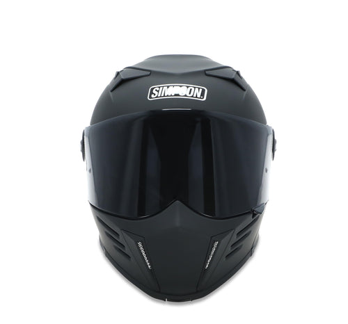 Mod Bandit Simpson Motorcycle Helmet - Flat Black - Large | Modular Full-Face Helmet Clear Visor Shield DOT ECE Certified for Street, Cruiser & Touring Riders (M59L3)