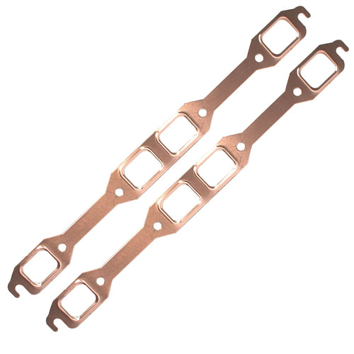 Exhaust Header/Manifold Gasket, SCE Pro Copper, 1.200 x 1.650 in Stock Port, Copper, Mopar B/RB-Series, Pair