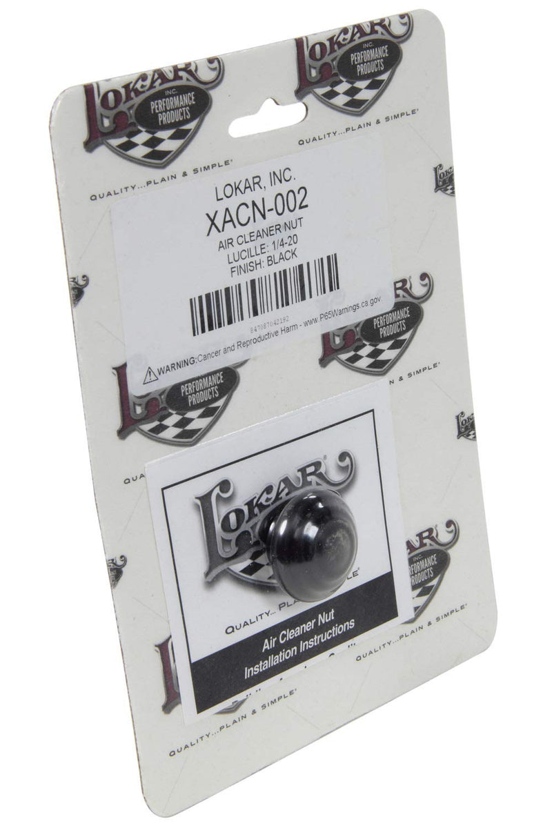 XACN-002 Lokar Performance Products Air Cleaner Nut - Lucille - 1/4-20 - Black