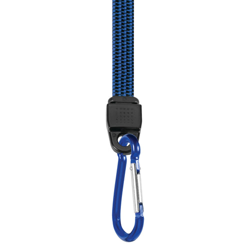 W1451 Performance Tool 12-Inch Flat Bungee w/ Carabiner - Heavy Duty and Secure Strapping for Tarpaulins, Camping Gear, Luggage, and More
