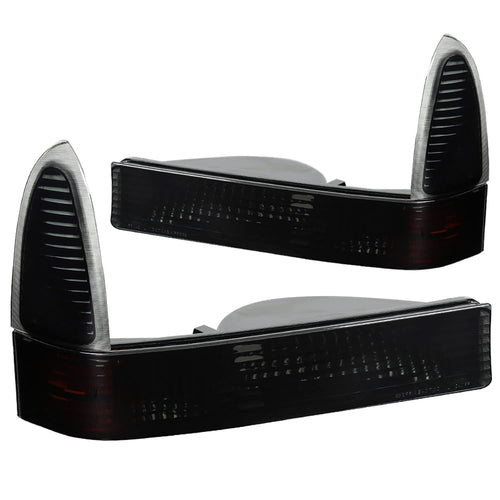 Smoke Lens Spec-D Tuning Bumper Corner Lights Compatible with Ford F250 F350 F450 1999-2004, 00-04 Excursion, L+R Pair Assembly