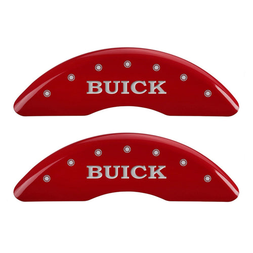 Caliper Covers MGP 49001SBSHRD with Red Powder Coat Finish, (Set of 4)
