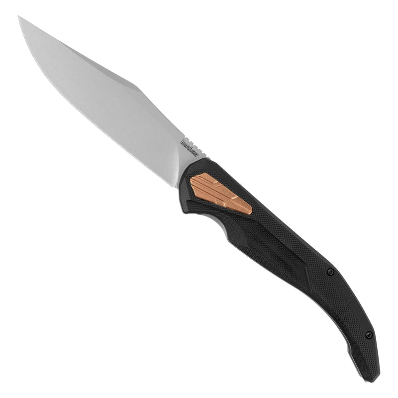 Strata Kershaw Platform Sheepsfoot Pocket Knife, 2.75" Steel Blade with Nail Clipper and File, Slipjoint Manual Folding Knife EDC