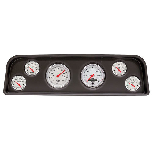AUTO METER Direct Fit Dash Kit 2104-03, (3 3/8" X2, 2 1/16" X4), Gmc Truck C/K/Suburban 60-66, Arctic White