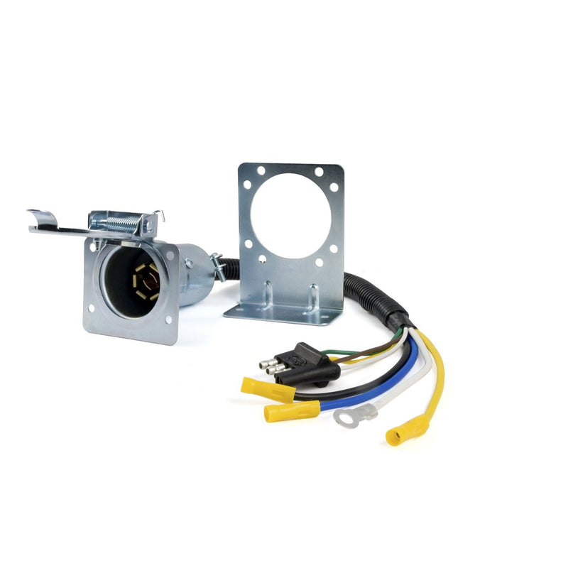 CURT 4-Way Flat Vehicle-Side to 7-Way RV Blade Trailer Wiring Adapter 57185