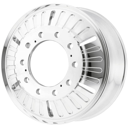AO403 ATX ROULETTE Polished Wheel with Aluminum (24.5 x 8.25 inches /10 x 285 mm, 144 mm Offset)