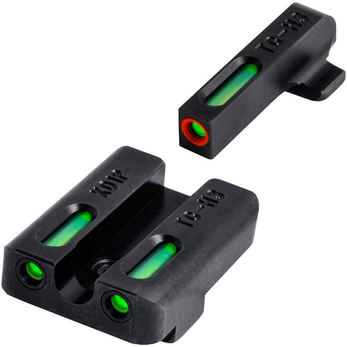 TruGlo Pro TFK Fiber Optic & Tritium Handgun Pistol Sight Accessories w/Fortress Finish Protection & Angled Rear Sight for Springfield XD Models