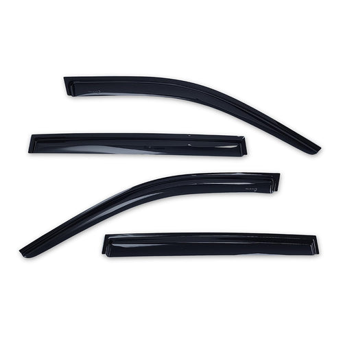 TrailFX Acrylic Rainguards Low Profile Fits 2022-2025 Jeep Grand Tape-On Smoke Window Vents Cherokee Outside Channel Mount Set of 4 Rainguard Window Vents TrailFX 4334H