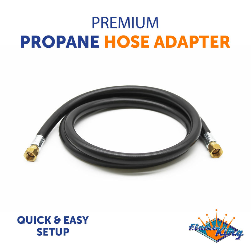 Flame King RV Slide Out Thermo Rubber Hose Assembly, 60 Inch, 3/8 Inch ID, Female To Female - 100159-60