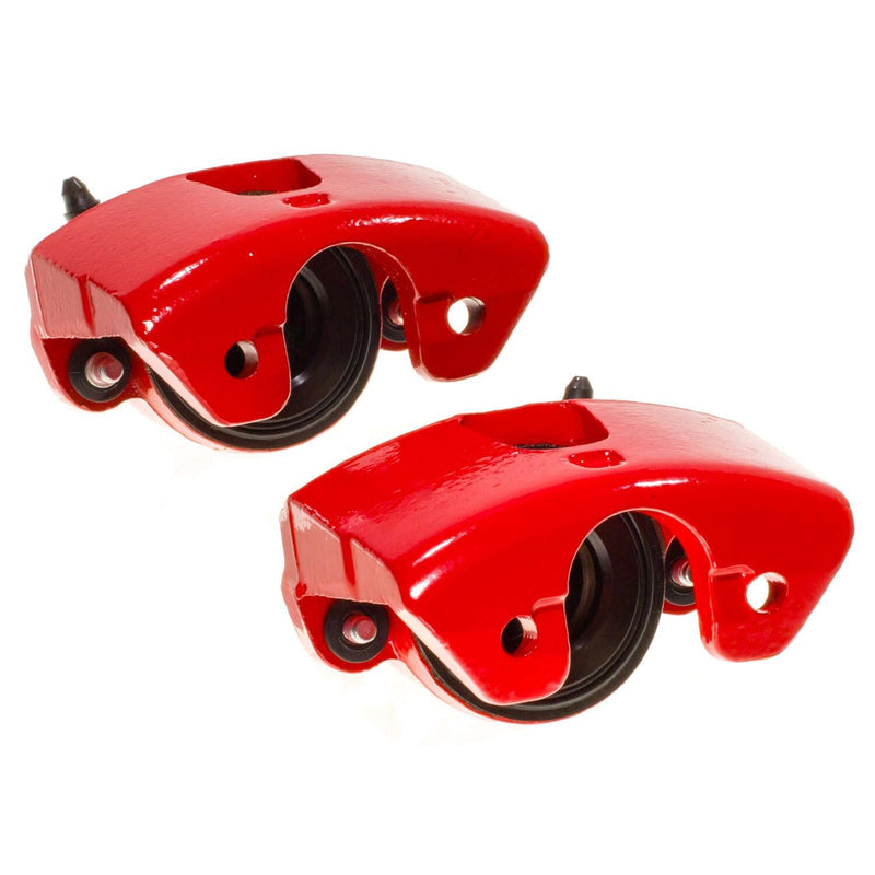 Power Stop S15181 Front Pair of High-Temp Red Powder Coated Calipers