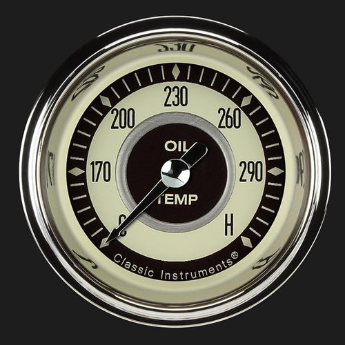 Nostalgia Classic Instruments 2-1/8" Oil Temperature Gauge Full Sweep NT128SHC