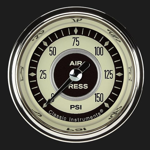 Nostalgia Classic Instruments 2-1/8" Air Pressure Gauge 150 PSI Electric NT118SHC
