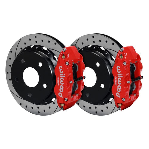 Rear P-Brk Kit, FNSL4R, 12.88", Drilled, Red