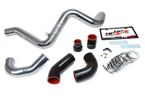 HPS Performance Intercooler Hot Charge Pipe Turbo Boost Compatible Polish for 2016-2018 Ford Focus RS 2.3L Turbo, 17-104P