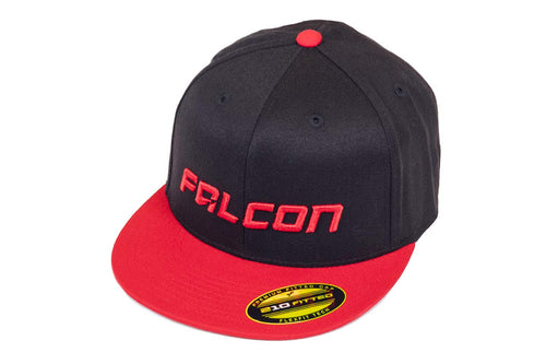 Premium Flexfit Falcon Hat Two Tone Flat Visor Black - Large/XL