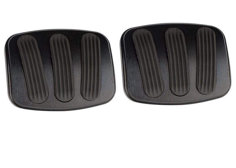 Midnight Series Lokar XBAG-6185 Black Billet Aluminum Curved Brake/Clutch Pad with Rubber Insert