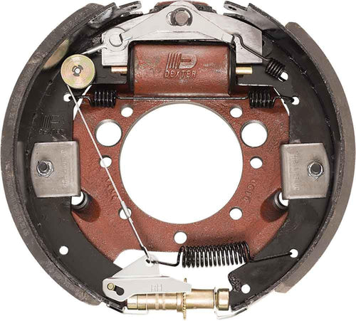 Right Hand Dexter K23-407-00 AXLE Complete 12-1/4X5 Hydraulic Duo-SERVO Forward SELF-Adjust Brake Assembly (15K)