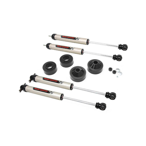 1.75" Lift Kit Rough Country w/V2 Shocks for 2007-2018 Jeep Wrangler JK - 65171