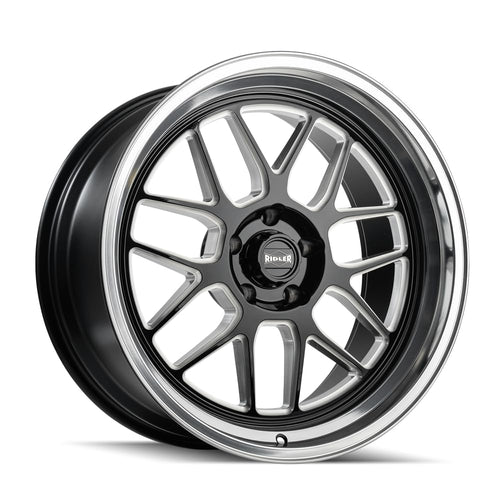 611 RIDLER 611 Gloss Black Milled with Diamond Cut Lip 20X10 5-127 0MM 83.82MM