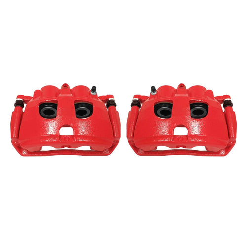 Power Stop S5174 Rear Pair of High-Temp Red Powder Coated Calipers
