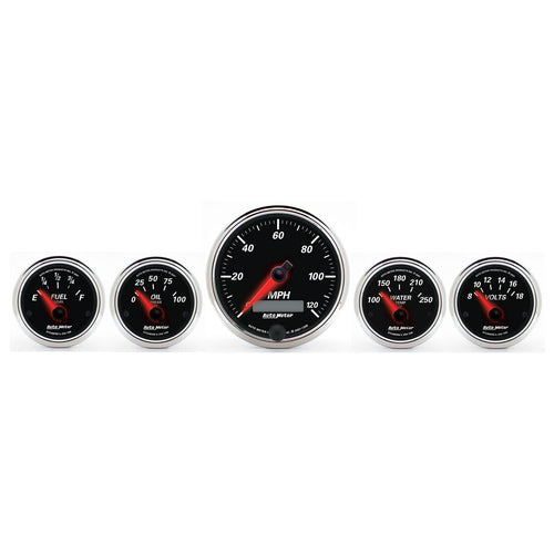 Designer Black II Auto Meter Kit Box - 5 Piece