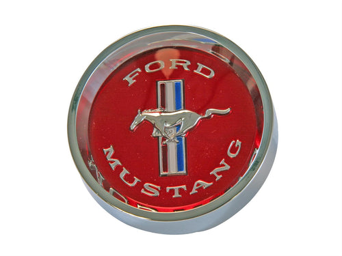 65-6 Wheel Ctr Caps Red W/Long Scott Drake (C5ZZ-1130-WL)