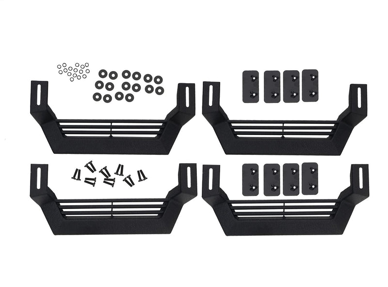 Rock Rail RAMPAGE PRODUCTS Short Steps for All Jeeps | 4-Piece Set, Rock Rails Sold Separately, Steel, Black | 26410034 | Universal Fit