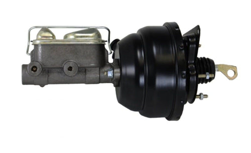 8 Inch LEED BRAKES Dual Diaphragm Power Brake Booster With Bracket, 1 Inch Bore Master Cylinder (Black)
