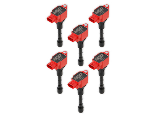Blaster Series MSD 827946 Ignition Coils Red 6-Pack