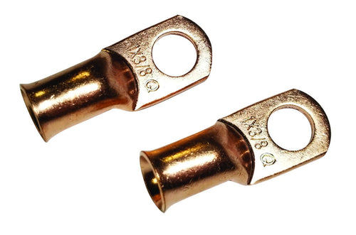 Moroso Universal Battery Cable Terminal Kit 74177, Solder End, Fits 1 Ga wire, 3/8" Stud, Pack of 2