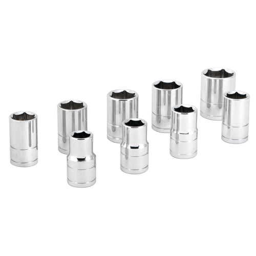 W32202 Performance Tool 1/2-Inch Drive Metric Socket Set, 9-Piece
