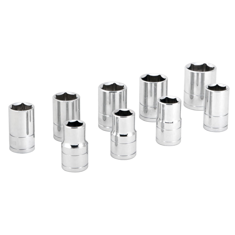 W32202 Performance Tool 1/2-Inch Drive Metric Socket Set, 9-Piece