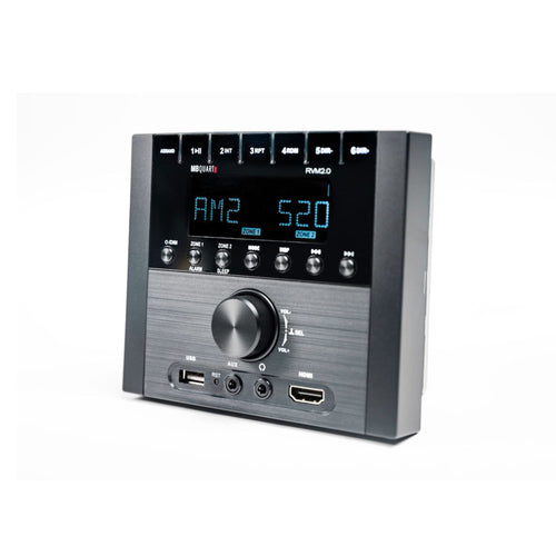 MB Quart RV in Dash Compact Mechless Source Unit with AM/FM, Bluetooth, RCA, USB, and HDMI for Audio and Visual Media Connection