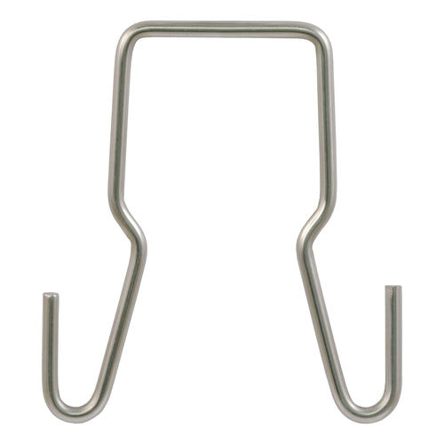 CURT Trailer Safety Chain Holder Bracket for Clip-On 2-inch Shank, Stainless Steel Hanger Hooks