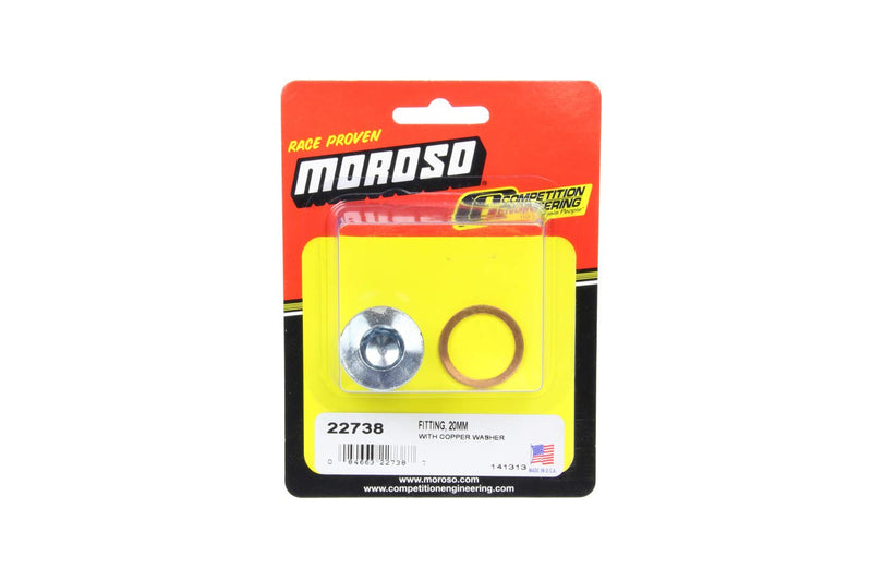 Moroso FITTING PLUG, STEEL, M20 X 1.5, LOW WARNING SENSOR, Copper 22738