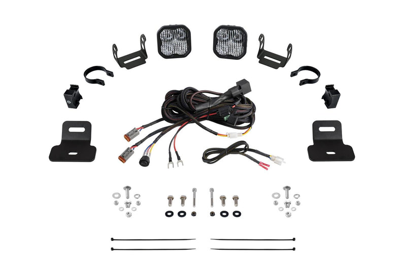Stage Series Diode Dynamics A-Pillar Pod Kit compatible with Can-Am Maverick X3 2017-2025, SS3 Pro White Combo