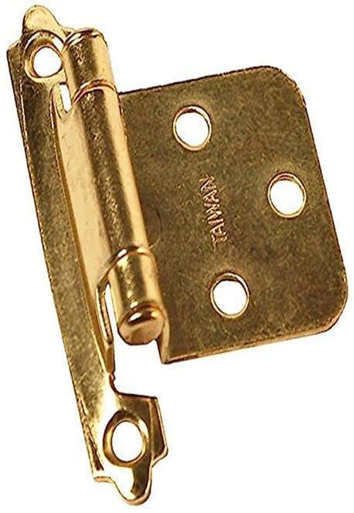 Self Closing Hinge RV Designer H237, Brass, 2 Per Pack, Cabinet Hardware
