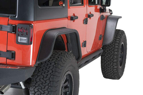 FISHBONE Jeep Offroad JK Tube Fenders 07-17 Wrangler JK Front/Rear Set of 4 Aluminum Black Textured Powdercoat