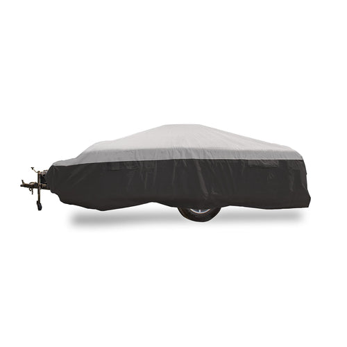 Camco 16-18-Ft ULTRAGuard Pop-Up Camper/RV Cover - Features Covered Air Vents & Cinching Straps - Crafted of Spunbond Polypropylene - Includes Storage Bag for RV Storage and Organization (45765)