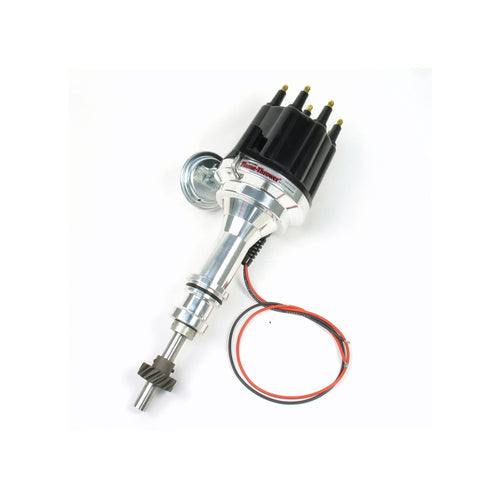 Pertronix D7132710 Flame-Thrower Black Male Cap Vacuum Advance Billet Electronic Distributor with Ignitor III Technology for Ford 351C
