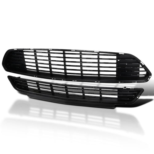 Front Bumper Upper Grille + Lower Grille Spec-D Tuning CA Edition Compatible with 2015-2017 Ford Mustang GT