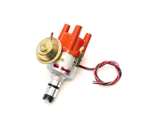 Pertronix Flame-Thrower D189504 VW Type 1 Engine Plug and Play 6 Volt Negative Ground Vacuum Advance Cast Electronic Distributor with Ignitor Technology