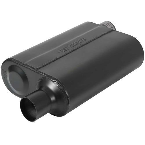 Flowmaster Super 44 Chambered Series Muffler – 2.25” - Offset In/Offset Out – Aggressive Sound – 16 Gauge Aluminized Steel – For Classic & Late Muscle Cars, Street Rods, Trucks, SUVs (942448)