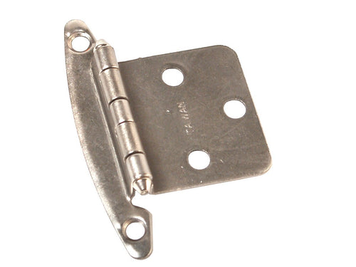 H240 RV Designer, Free Swinging Hinge, Nickel, 2 Per Pack, Cabinet Hardware