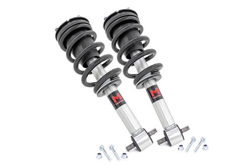Rough Country Loaded M1 Struts for Chevy Silverado & GMC Sierra 1500 (2019-2026) w/3.5" Lift - Adjustable Ride Height, Enhanced Handling & Control, Set of 2